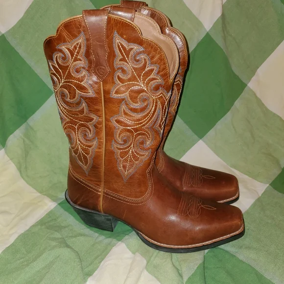 Ariat Women's Round Up Stockman Western Boots - Picture 9 of 10